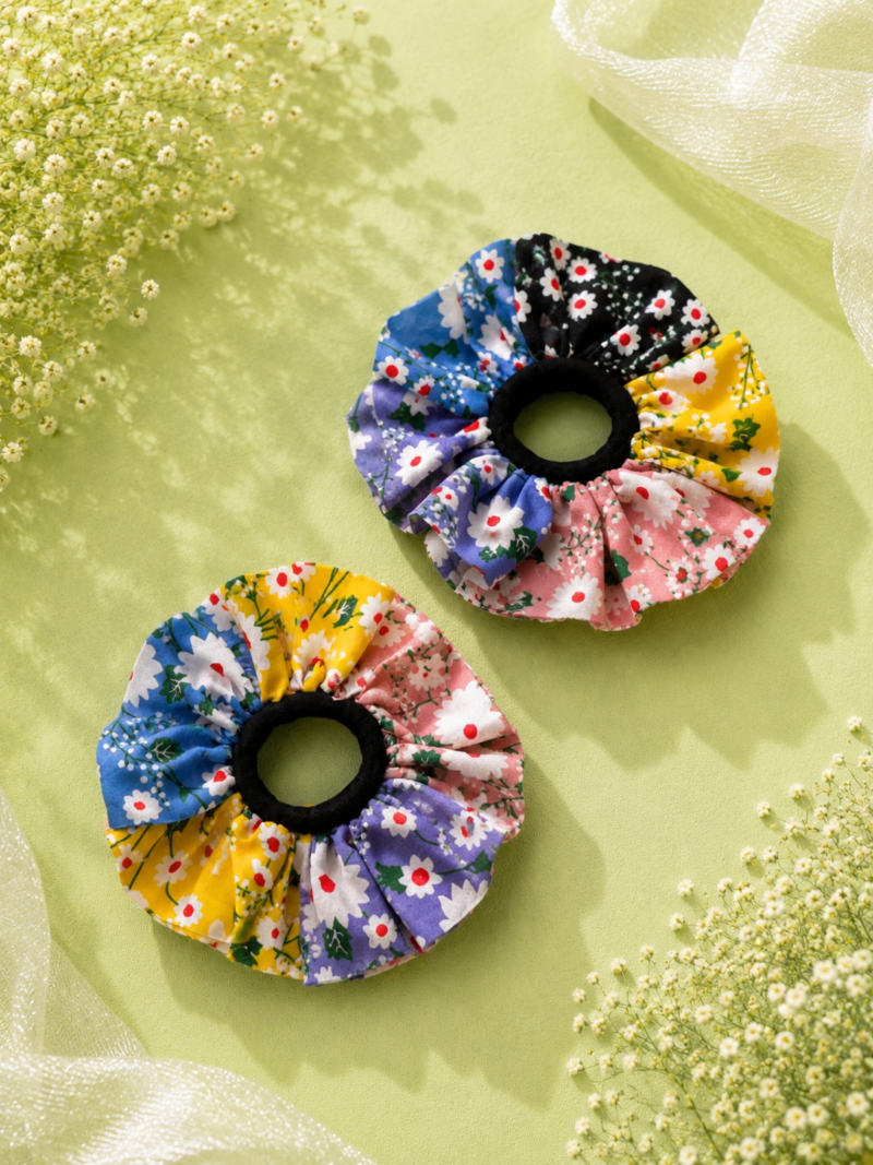 Flora Multicolor Hair Scrunchie Flora Multicolor Hair Scrunchie