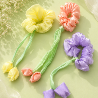 Funky Satin Scrunchie Hair Bands