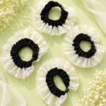 Heart Mesh Ruffle Hair Scrunchie