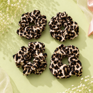 Leopard Print Hair Scrunchie