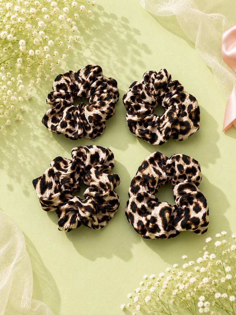 Leopard Print Hair Scrunchie Leopard Print Hair Scrunchie