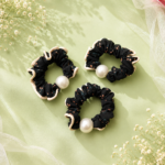 Pearl Floral Hair Scrunchie