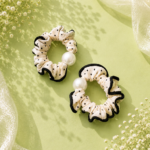 Pearl Polka Dot Hair Scrunchie