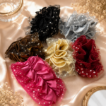Polka Dot Frill Hair Scrunchie