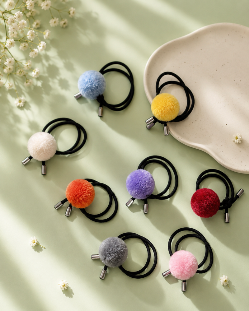Pom Pom Hair Tie Pom Pom Hair Tie