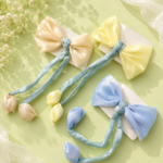 Satin Bow Tulip Hair Clip