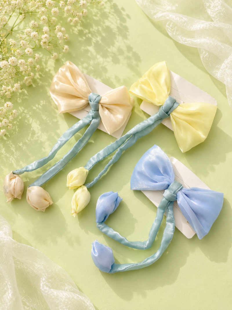 Satin Bow Tulip Hair Clip Satin Bow Tulip Hair Clip